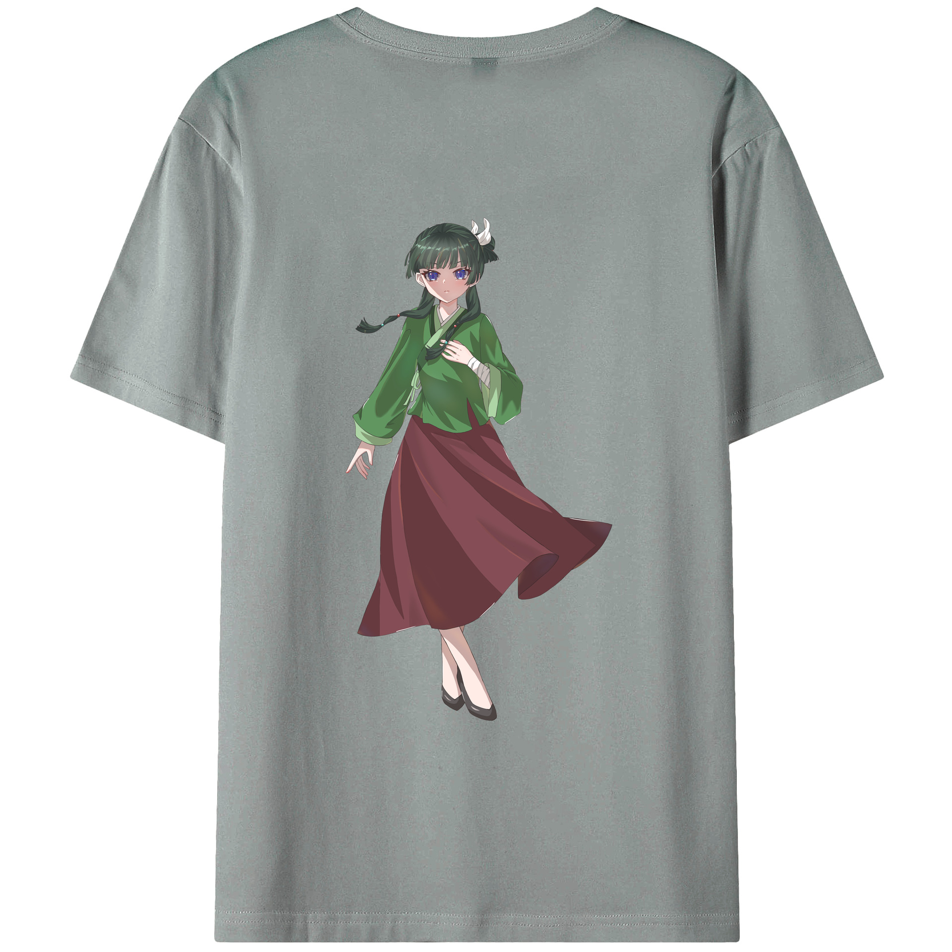 （画像用） 薬屋のひとりごと The Apothecary Diaries 綿100％ メンズ半袖Tシャツ（バックプリント） 通気性